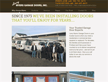 Tablet Screenshot of larrymyersgaragedoors.com